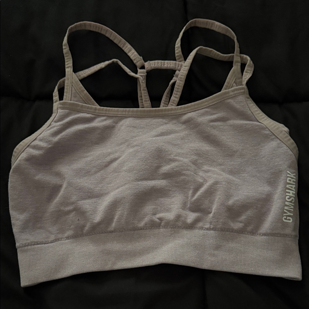 Gymshark Light Gray Multi-Strap Sports Bra